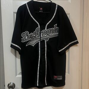 Los Angeles Dodgers Baseball Black Jersey size:L EUC